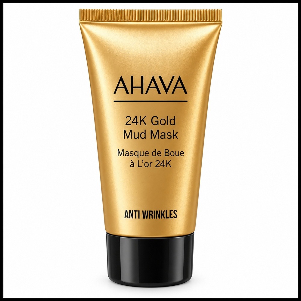 AHAVA 24K Gold Mud Mask Anti Wrinkles Dead Sea Minerals 50ml 1.7 fl oz NEW
